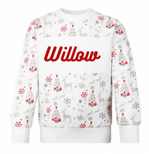 Personalised reindeer Christmas sweater