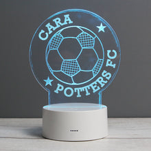 Personalised Football LED Colour Changing Desk Night Light