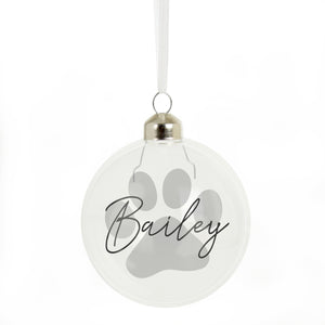 Personalised Pet Glass Bauble