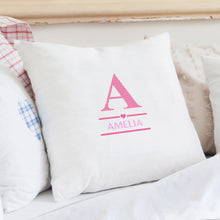 Personalised Girls Initial Cushion Cover