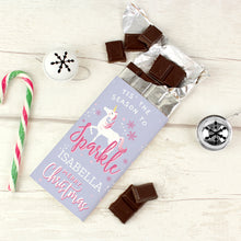 Personalised Unicorn Season To Sparkle Milk Chocolate Bar