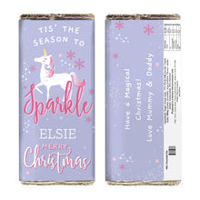 Personalised Unicorn Season To Sparkle Milk Chocolate Bar