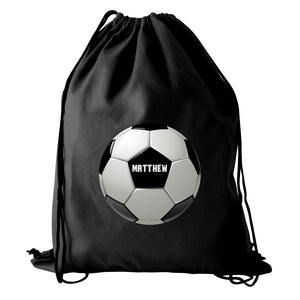 Personalised Football Black Swim & Kit Bag