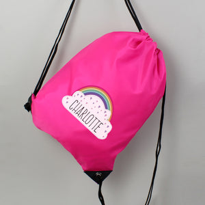 Personalised Rainbow Pink Kit Bag