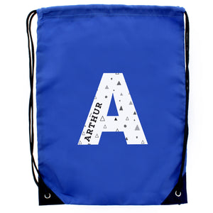 Personalised Initial Blue Kit Bag