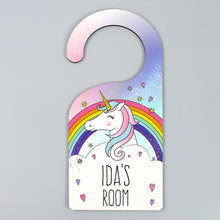 Personalised Unicorn Door Hanger