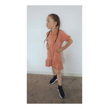 Girls Salmon rara dress