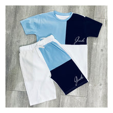 Signature name contrast summer short set