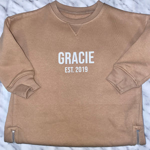 Personalised Est. sweatshirt dress