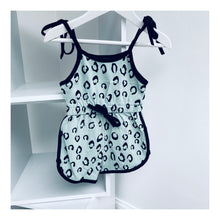 Mint leopard playsuit