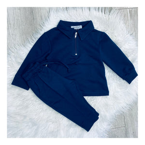 Navy zip tracksuit