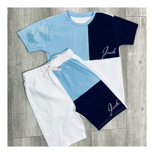 Signature name contrast summer short set